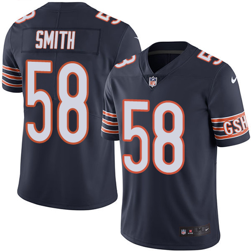 Nike Bears #58 Roquan Smith Navy Blue Team Color Men's Stitched NFL Vapor Untouchable Limited Jersey - Click Image to Close